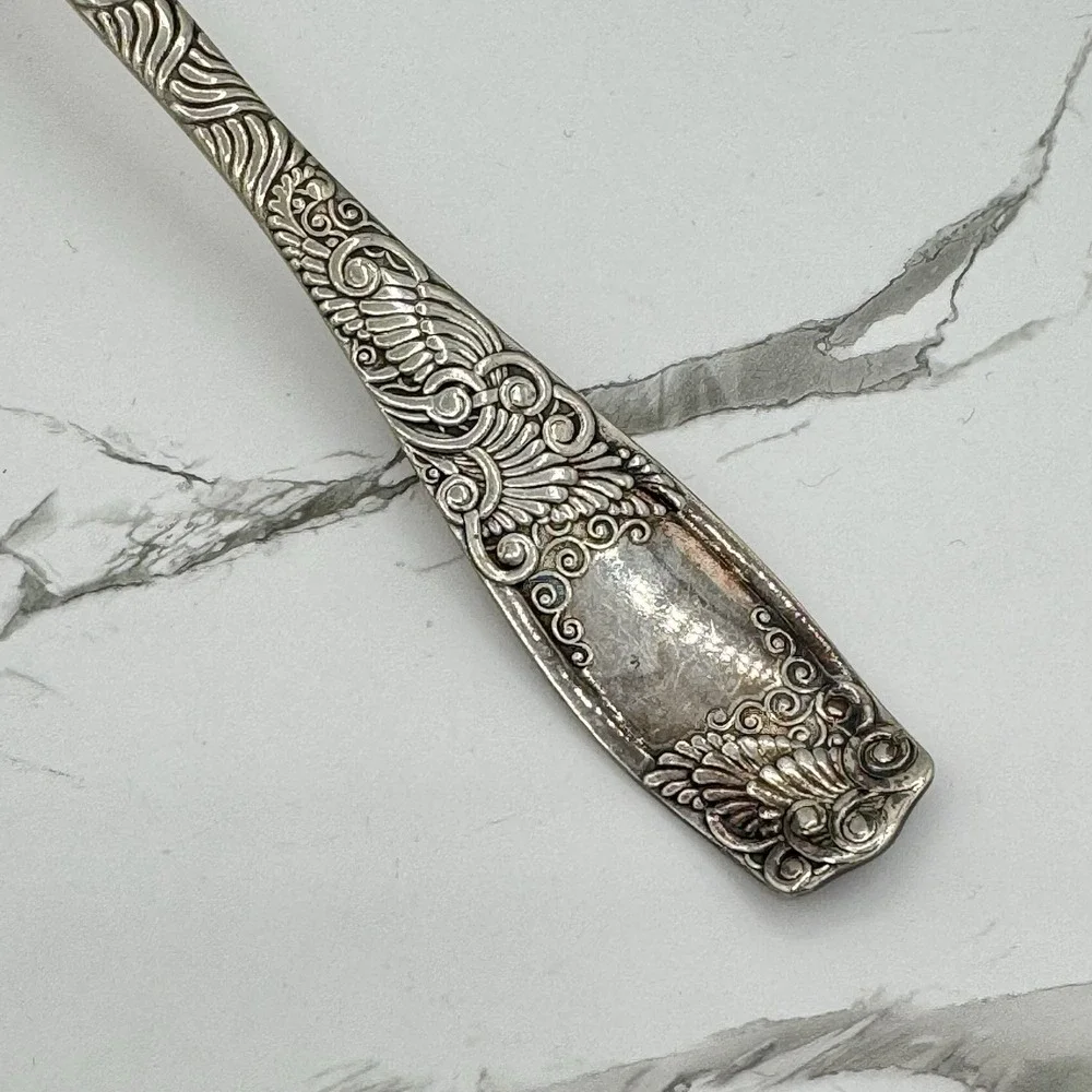 Antique Towle Silver Plate Eudora Ladle Berry Sugar Shell Spoon Serving Pat 1888